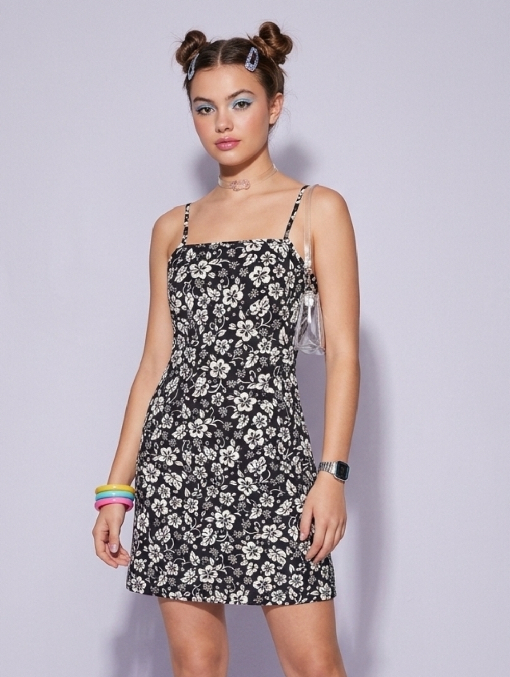 No Boundaries Y2K Vintage Hibiscus Flower Mini Dress - Size XS